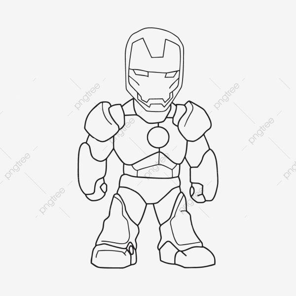 Железный человек чёрно белый