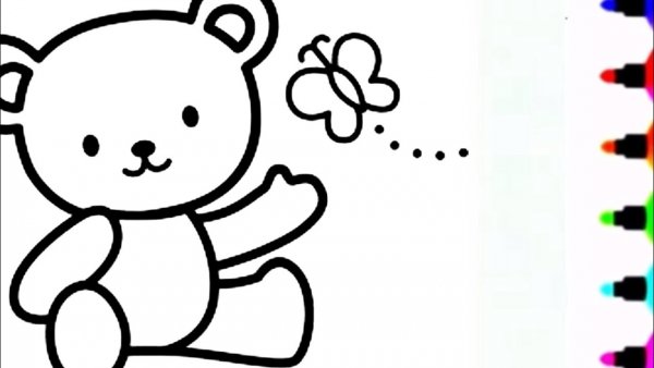 Мишка для срисовки