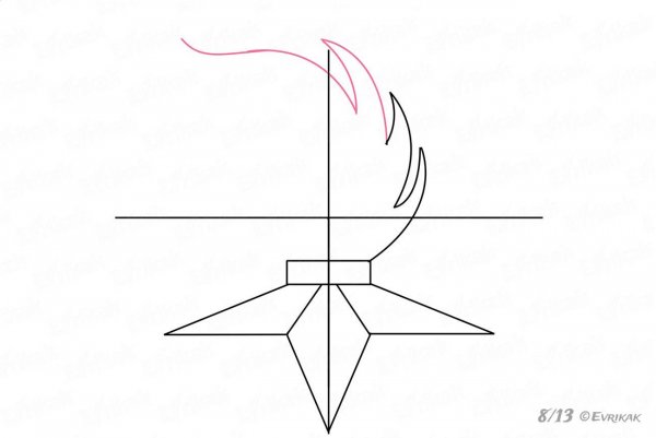 Поэтапный рисунок вечного огня