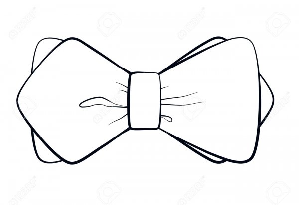 Галстук бабочка раскраска