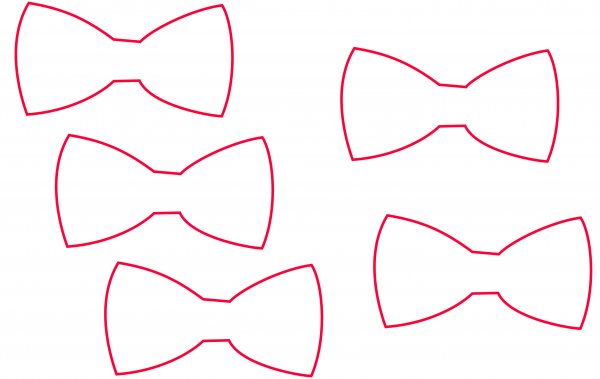 Трафарет бантика для вырезания