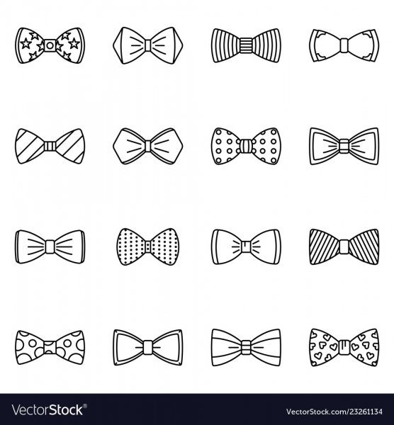 Галстук бабочка эскиз