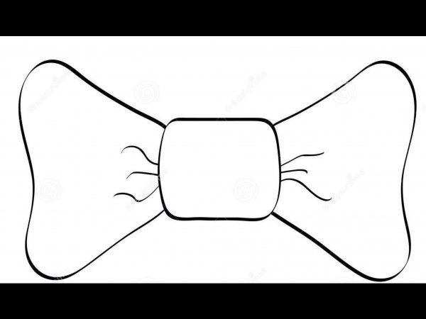 Бабочка галстук трафарет для детей