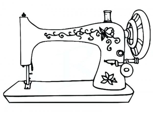 Швейная машинка раскраска для детей