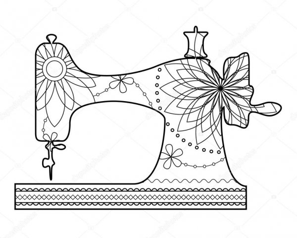 Швейная машинка раскраска для детей
