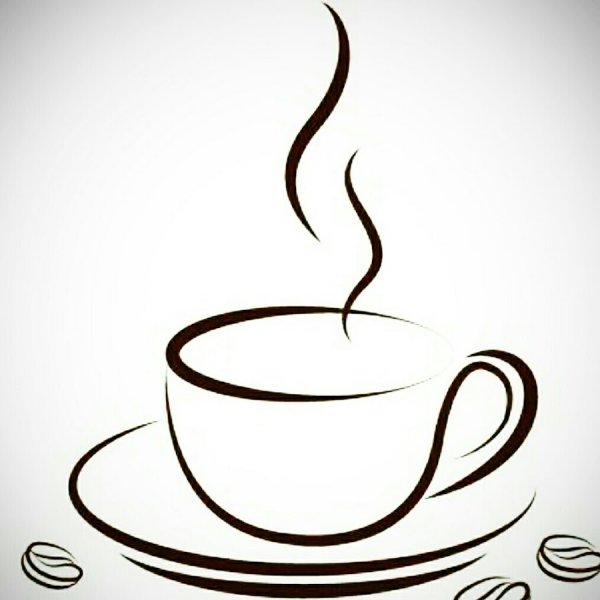 Нарисованная чашка кофе