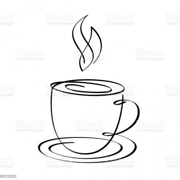 Контурные рисунки кофе
