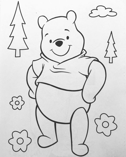 Винни пух контур