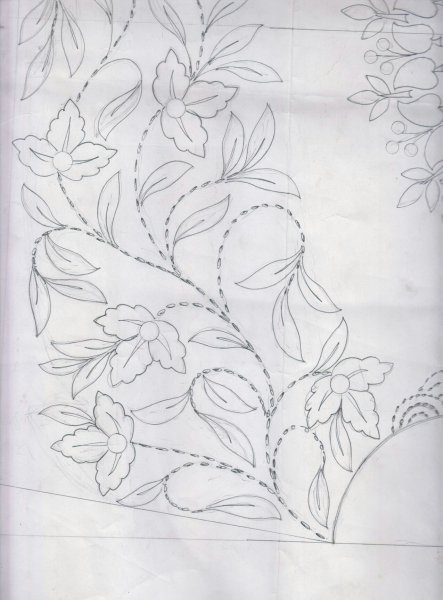 Контурные узоры для вышивки