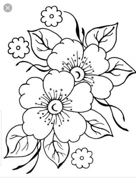 Трафареты цветов для вышивания