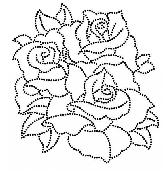 Трафарет для вышивки бисером на ткани