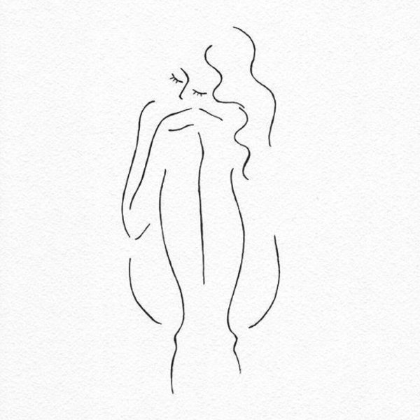 Девушка линиями