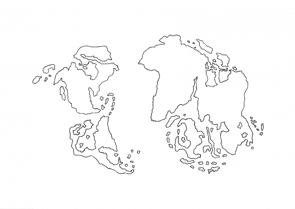 Раскраска континенты для детей