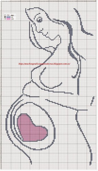 Вышивка монохром животные