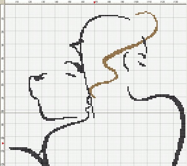 Монохромная вышивка для детей