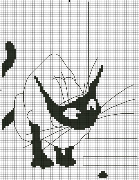 Монохромные вышивки крестом схемы маленькие