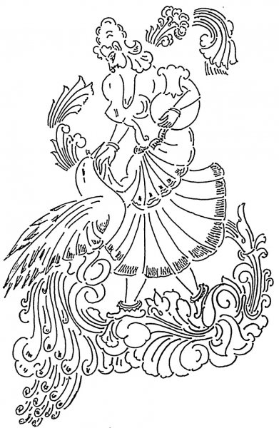 Трафарет для контура по стеклу