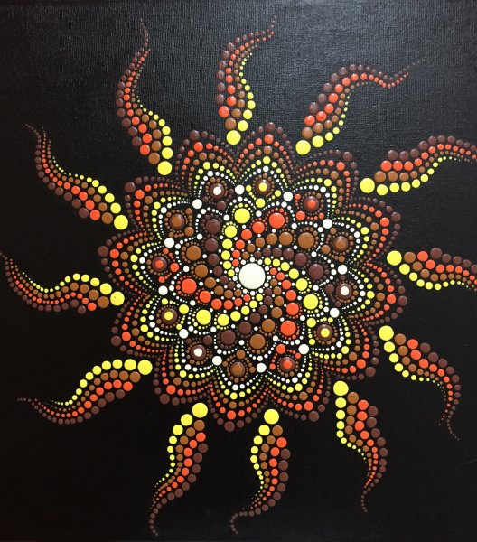 Точечная живопись орнамент ввкруге