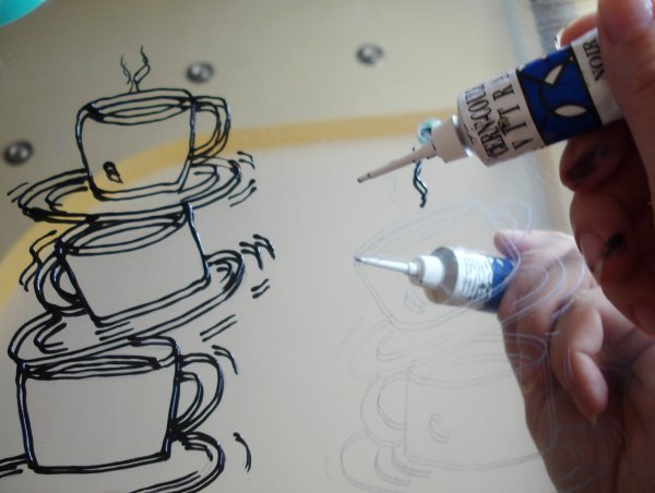 Паста для витража нанесение