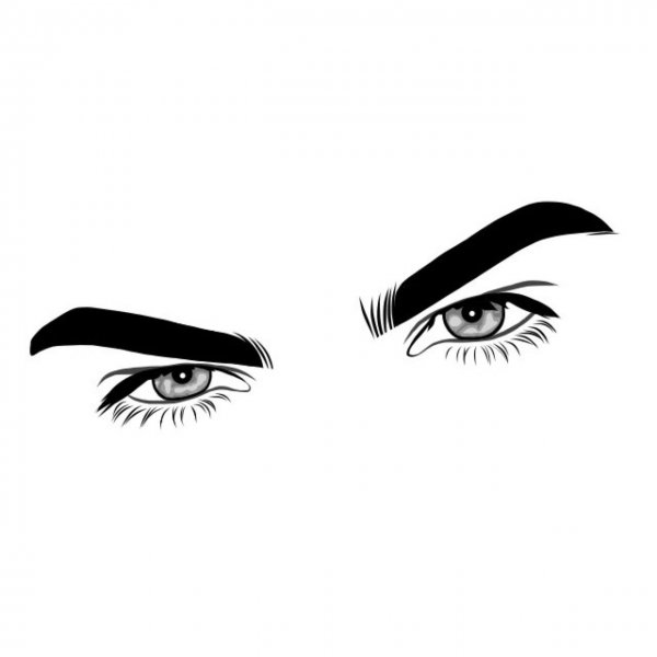 Брови мультяшные
