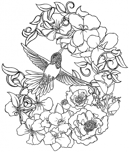 Букет цветов раскраска для детей