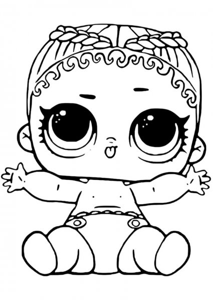 Куклы ЛОЛ для срисовки карандашом