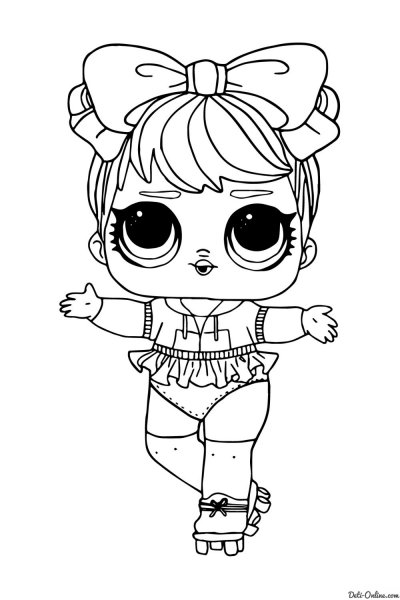 Кукла ЛОЛ раскраска