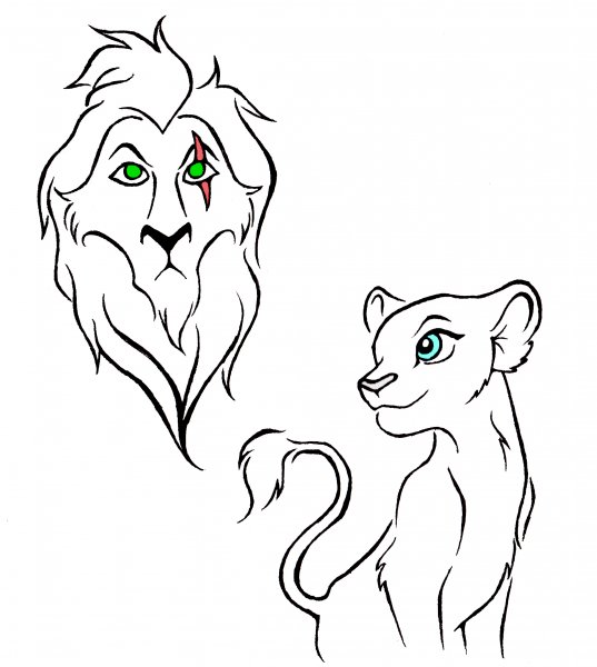 Симба маленький эскиз
