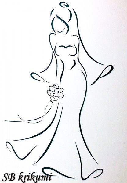 Жених и невеста набросок