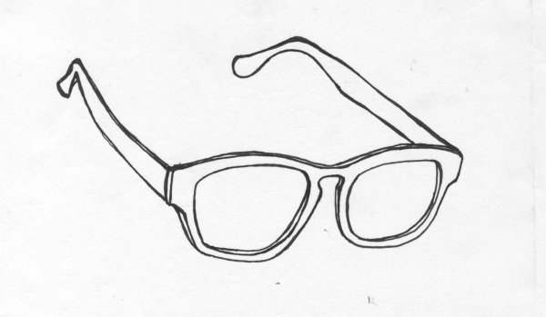 Очки карандашом