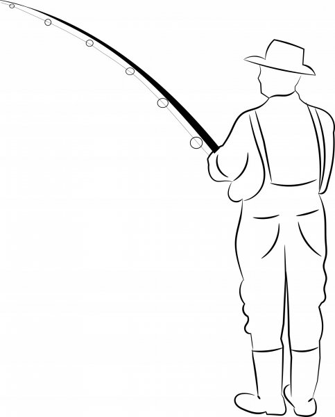 Раскраска рыбалка