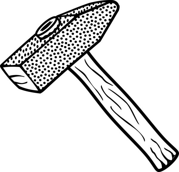 Молоточек раскраска для детей