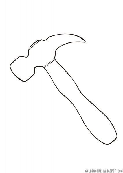 Молоток раскраска для детей