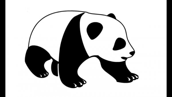 Панда чёрно белая