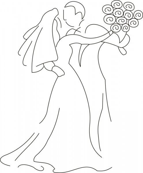 Трафареты на свадебную тематику