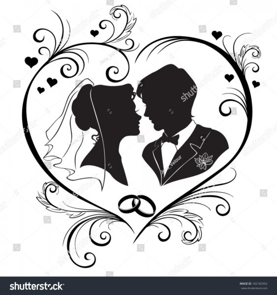 Свадьба силуэт