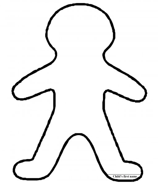 Контур человека для детей