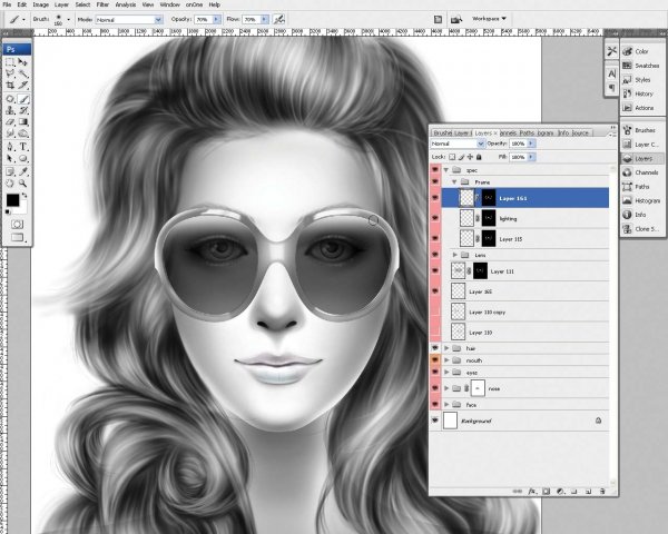 Рисование волос в фотошопе на планшете