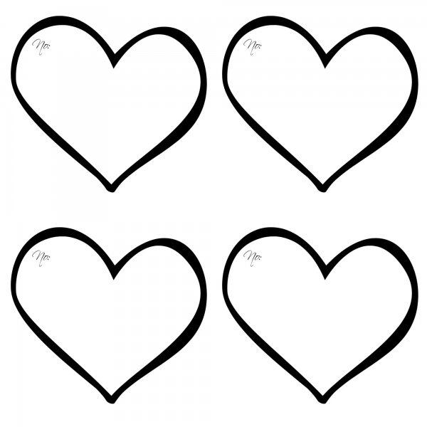 Сердце трафарет