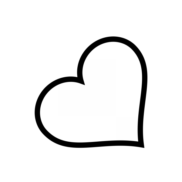 Сердце жирный контур