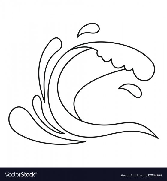 Вода вектор контур