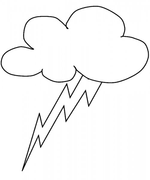 Гроза раскраска для детей