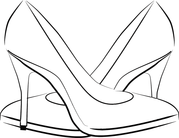 Трафарет туфли на каблуке