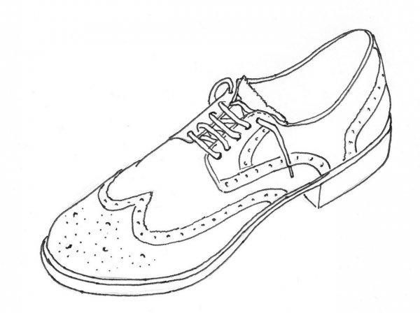 Мужские туфли эскиз