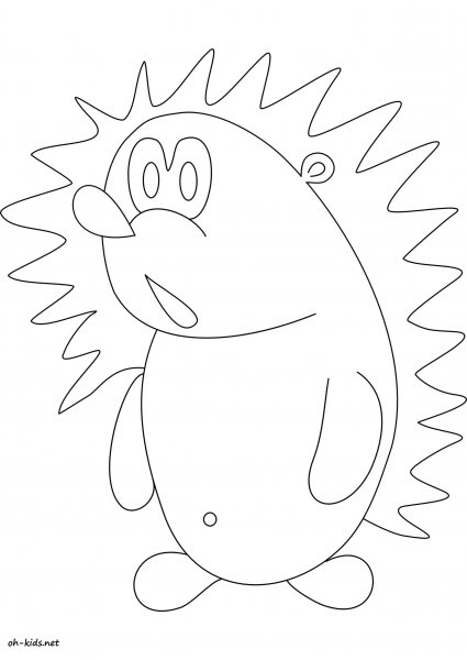 Ежик раскраска