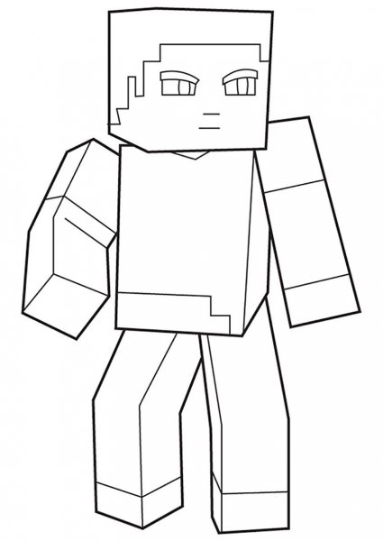 Майнкрафт раскраска для детей