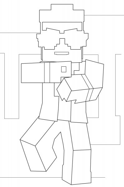 Раскраски майнкрафт человечки