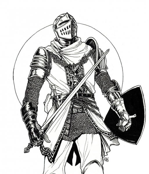 Рыцарь детский рисунок