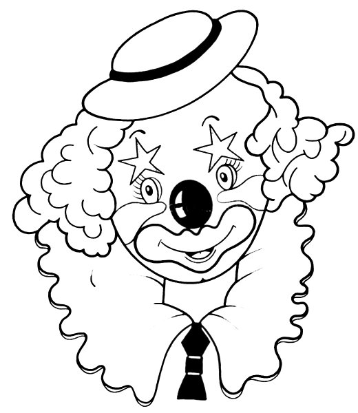Клоун раскраска для детей