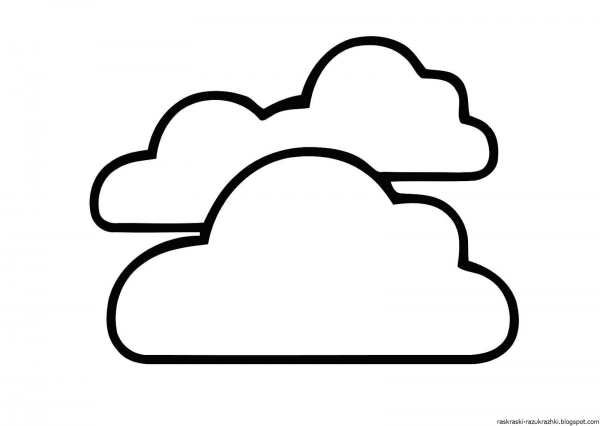 Облака раскраска для детей